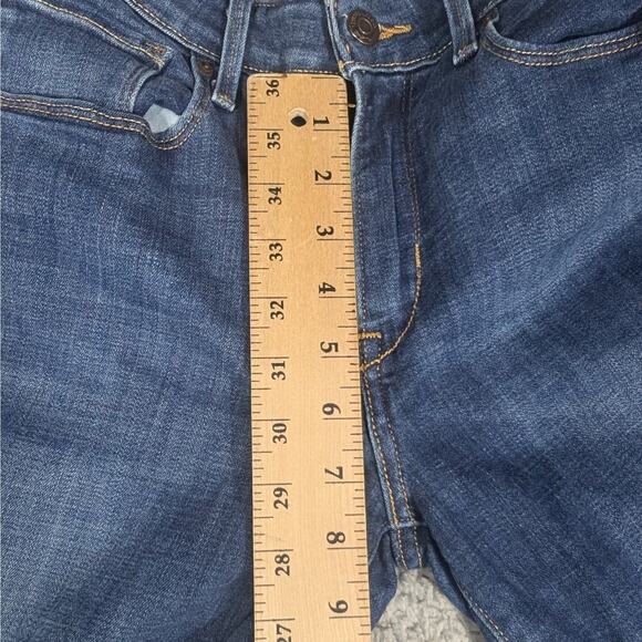 Levis Skinny Jeans Womens Size 8 Boot Mid Rise Dark Wash Blue Denim 27x27 - Picture 4 of 8